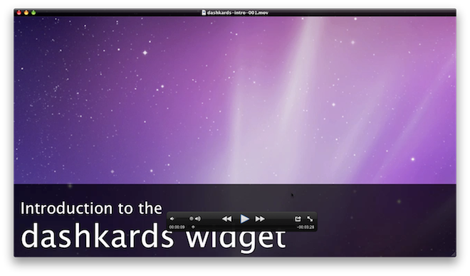 Introduction to the dashkards widget